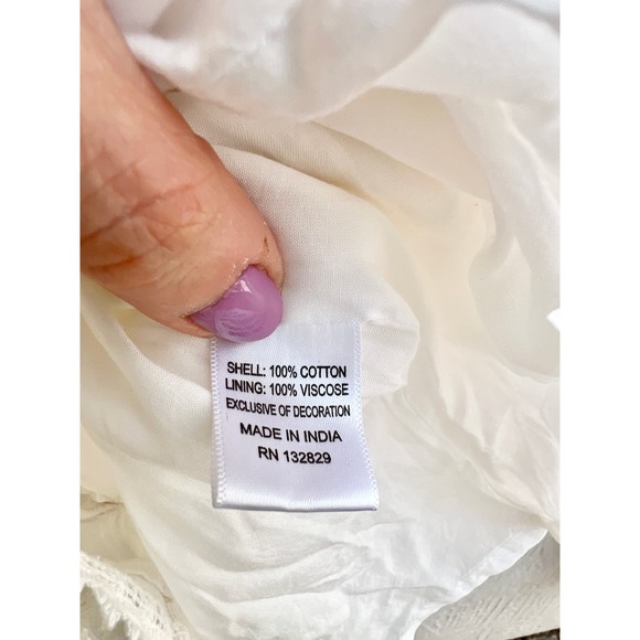 Tularosa Floral Embroidered Noah Combishort Romper White Women's Size Medium - Picture 10 of 11